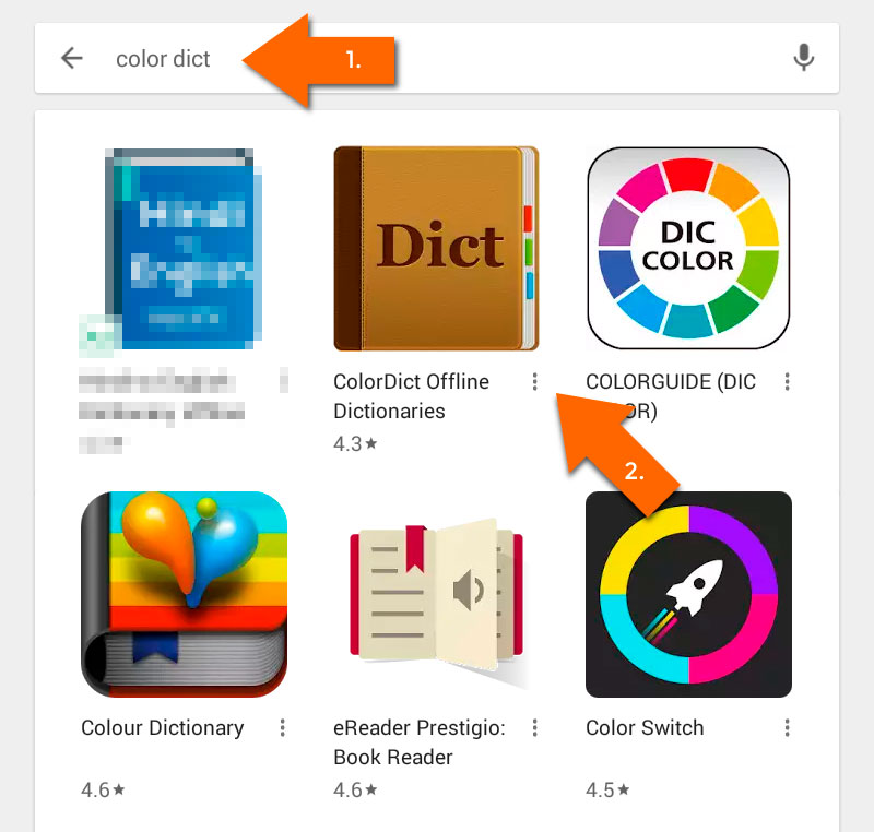 Etsi Color Dict Play Storesta